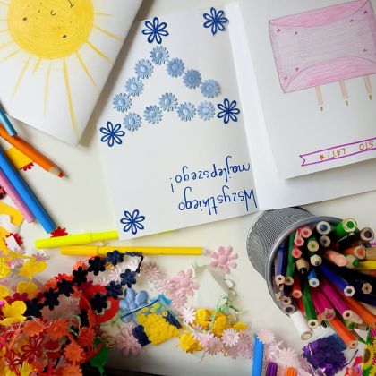 Dzień Matki - ozdoby wykonane przez uczni&oacute;w